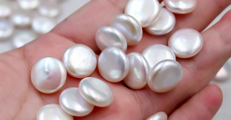 Button Shape Pearls
